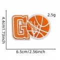 Letter G and basketball embroidery patch, 4.4x6.5cm sports iron-on badge for clothing - Letter G Basketball