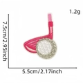 Pink golf club and white ball embroidery patch size 7.5x5.5cm for sports apparel - Club and Ball Combo Style (18#)