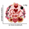 Toppa ricamata cuore rosa con chiave e lucchetto per decorare valigie e tazze - Chiave Lucchetto Sweet HEART (47#)
