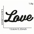 Black 'Love' cursive script embroidered patch for DIY clothing and iron-on accessories - Love (Black)
