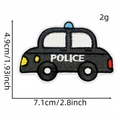 Toppa ricamata auto della polizia, distintivo veicolo termoadesivo 7,1x4,9 cm - Stile Auto della Polizia (Toppa 2#)