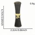 Embroidered black and gold graduation scroll patch with ribbon detail for clothing decor - Diploma Scroll Style