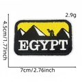 Toppa ricamata Egitto con piramidi e cammello, misura 7x4,5cm per borse e vestiti - Stile Egitto (标志布贴3#)