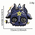 Gothic skull graffiti embroidered patch for Halloween clothing with detailed monster design - Skull Patch 5#