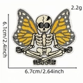 Cartoon Skelett Schmetterling Stickerei Aufnäher mit Maßen und Gewicht - Cartoon Skelett 2# (AZ2508G8-4)