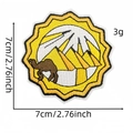 Exotic camel and pyramid embroidery patch, 7cm diameter desert style iron-on badge - Desert Pyramid Style (标志布贴23#)