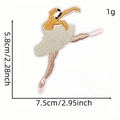 Embroidered ballet girl dancer iron-on patch for clothing with dimensions 5.8x7.5cm - Dreamy Ballet Tutu (8#)