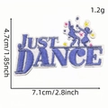 Just Dance purple embroidered patch featuring ballet girl silhouettes for clothing DIY - Dynamic JUST DANCE (15#)
