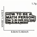 Cartoon math series embroidery patch for bags with funny English text and dimensions - Style 14