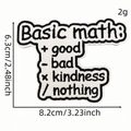 Basic Math embroidered patch for clothes with black and white decorative stitches - Style 15