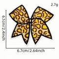 Leopard print bow tie embroidery patch for clothing DIY decoration 6.7x6.1cm - Leopard Print Embroidered Bowknot Style (6118516502525)