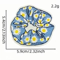 Blue daisy flower embroidered patch 5.4cm size detail for clothing accessory - Flower Patch Style 25