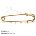 Imperdible dorado de acero inoxidable de 51mm con tres aros para joyería DIY - Imperdible Dorado DIY Pequeño 3 Lazos (BZ01GS)