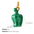 Green bell pepper pendant charm in enamel finish with gold-plated loop dimensions - Green Bell Pepper Style(PJ607GNG)