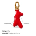 Charming red chili pepper vegetable pendant with gold ring for DIY bracelets and necklaces - Red Coral Shape Style(PJ614RDG)