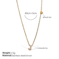 18K gold plated stainless steel necklace featuring a letter J zircon pendant and a small heart - Letter J Style (XL543WEGJ)