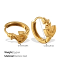 Elegante Creolen aus 18K vergoldetem Edelstahl mit funkelndem Diamantbesatz - Goldener Ankerknoten (EH1176G)