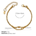 Bracelet pampille étoile en acier inoxydable plaqué or 18 carats avec fermoir ajustable - Bracelet Or (SL275G)