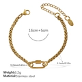 Bracelet étoile en acier inoxydable plaqué or 18K avec chaîne de 16cm et extension 5cm - Bracelet Or (SL278G)