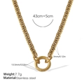 18K vergoldete Edelstahl-Kordelkette mit 13,5 mm O-Ring-Federverschluss für Damen - Minimalistische Goldhalskette (XL643G)