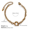 Βραχιόλι αλυσίδα από ανοξείδωτο ατσάλι 18K με μεγάλο στρογγυλό κούμπωμα ελατηρίου - Χρυσό Βραχιόλι (SL352G)
