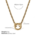 18K vergoldete Edelstahl-Kordelkette mit 13,5 mm Federringverschluss für Damen - Minimalistische Goldhalskette (XL653G)