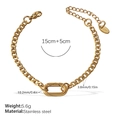 Golden stainless steel Cuban chain bracelet with 15+5cm length and lobster clasp - SL317G Gold Bracelet