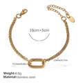 Golden stainless steel chain bracelet with oval link and lobster clasp weighing 4.8g - SL318G Gold Bracelet