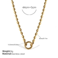 Goldene Perlenkette aus Edelstahl mit 3mm Perlen und Federringverschluss-System - Minimalistische Goldhalskette (XL661G)