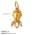 Polished stainless steel goldfish pendant in gold finish weighing 0.5g and 13mm size - Goldfish Style (PJ920G)