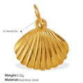 Minimalistischer, 18K vergoldeter Edelstahl-Muschel-Anhänger für Strand-Schmuck - Kleine Muschel Goldener Anhänger(PJ903G)