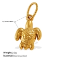 Goldener Edelstahl Meeresschildkröte Anhänger für DIY Schmuck Armbänder und Halsketten - Kleine Schildkröte Goldener Anhänger(PJ913GS)