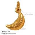 18K vergoldeter Edelstahl Croissant Anhänger 14,4mm für DIY Schmuckherstellung Zubehör - Croissant-Stil (PJ675G)