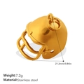 Polished golden stainless steel football helmet pendant charm for DIY jewelry making - American Football Helmet Style (PJ1237G)