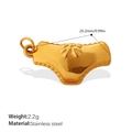 Ciondolo a forma di slip in acciaio inossidabile dorato da 25,2mm per gioielli fai da te - Mutandine d'Oro (PJ1355G)