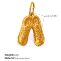 Ciondolo a forma di scarpa da ginnastica in acciaio inox dorato con placcatura 18K - Sneaker Tutto Oro (PJ1346G)