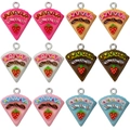 12-piece DIY resin strawberry cake charms set in six assorted colors for jewelry making - Mixed 12 Pack Resin Strawberry Cake