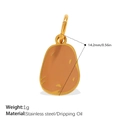Pendentif patate rigolo en émail et acier inoxydable pour création de bijoux - Style Pomme de Terre (PJ1509OEG)