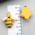 Pendentif abeille en résine à rayures jaunes et noires avec boucle pour bijoux DIY - Abeille en Résine Jaune (23843)