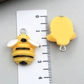 Pendentifs abeilles en résine jaune et ailes blanches pour bijoux artisanaux - Petite Abeille en Résine Jaune (24118)