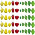 Ciondoli assortiti in acrilico frutta e foglie con limone e fragola per gioielli DIY - Serie Mista di Frutta e Foglie in Acrilico