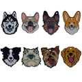 Cartoon Acryl Anhänger mit verschiedenen Hunderassen für DIY Schmuck und Schlüsselanhänger - Gemischte 8 Cartoon Bedruckte Hunde Muster (SN1453)