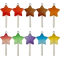 Dix breloques sucettes étoilées en résine colorée avec anneaux pour bijoux DIY - Mélange 8 Styles Sucettes Étoile En Résine