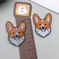 Corgi acrylic double-sided charm with orange and white patterns for DIY crafts - Orange Corgi (23989)