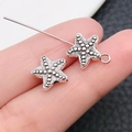 Zeester kralen van antiek zilver voor het maken van DIY armbanden en oorbellen sieraden - Zeester Tussenkraal Stijl (15974) / Antiek Zilver