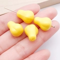 Mini ciondoli a pera in acrilico giallo per gioielli fai da te con perline in resina - Pera 3D in Acrilico Gialla