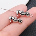 DIY sieraden bedeltjes set met twee zeepaardje kralen in oud zilver voor armband en ketting - Zeepaardje Tussenkraal Stijl (15987) / Antiek Zilver