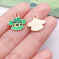 Green St. Patrick's Day hat charm with clover leaf for DIY jewelry making - Green Irish Shamrock Hat (25094)