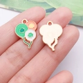Three-color balloon charm with green lucky clover motif for DIY Irish festival jewelry - Green Irish Shamrock Tricolor Balloons (25111)