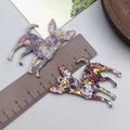 Chihuahua Acryl-Anhänger mit Mosaikmuster für DIY-Schmuckherstellung - Bunter Doppelseitig Bedruckter Chihuahua (24023)